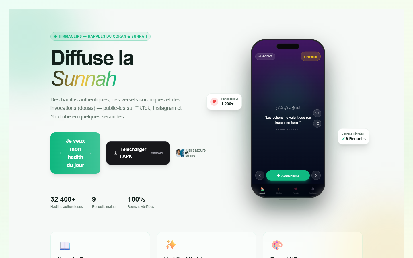 Aperçu du site HikmaClips