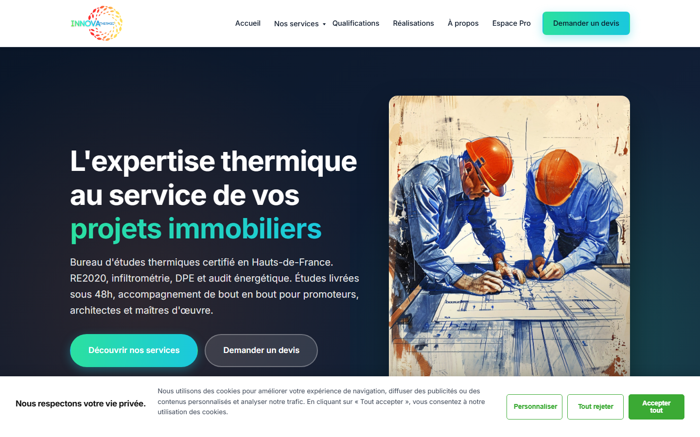 Aperçu du site Innova Thermic