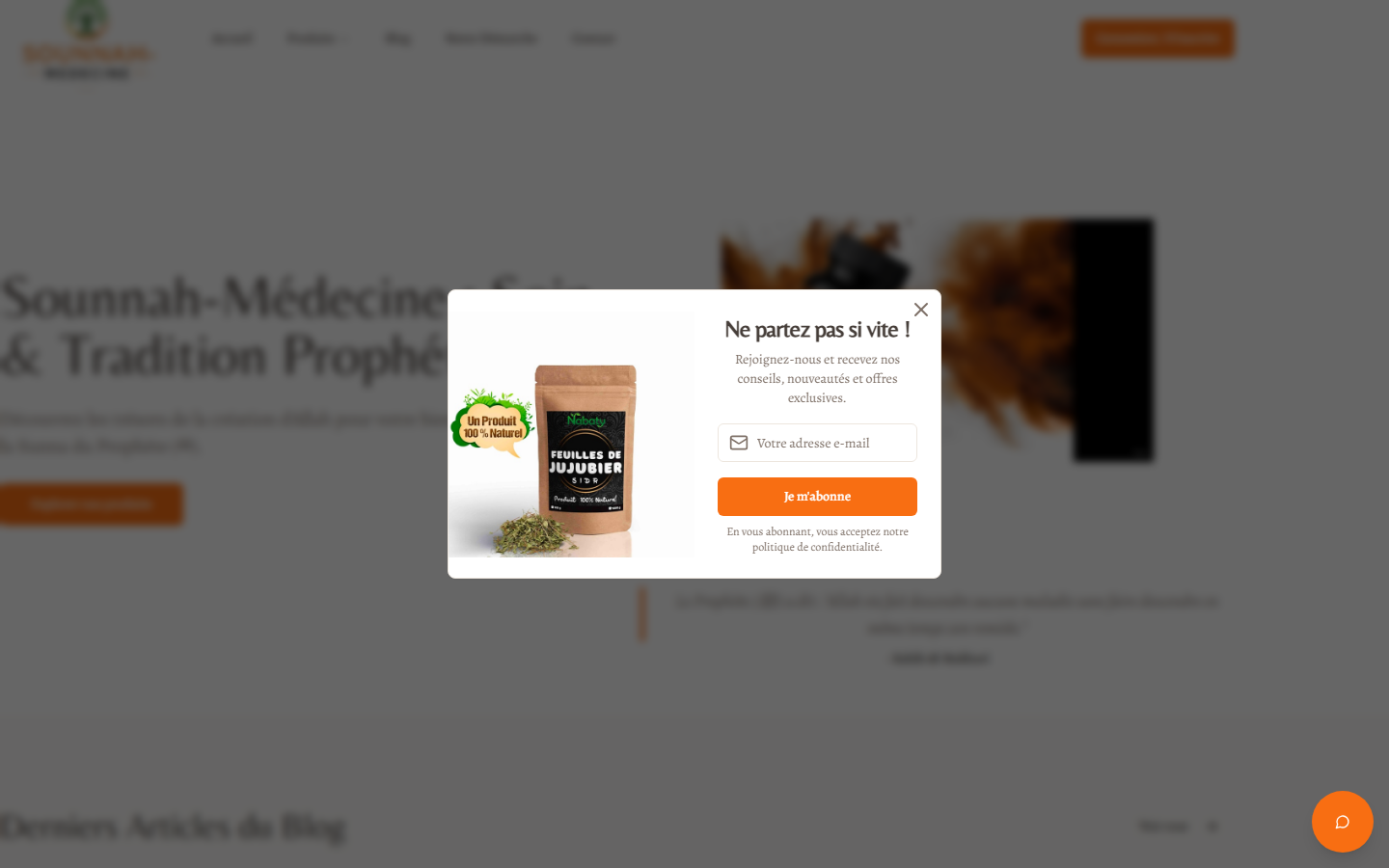 Aperçu du site Sounnah Medecine