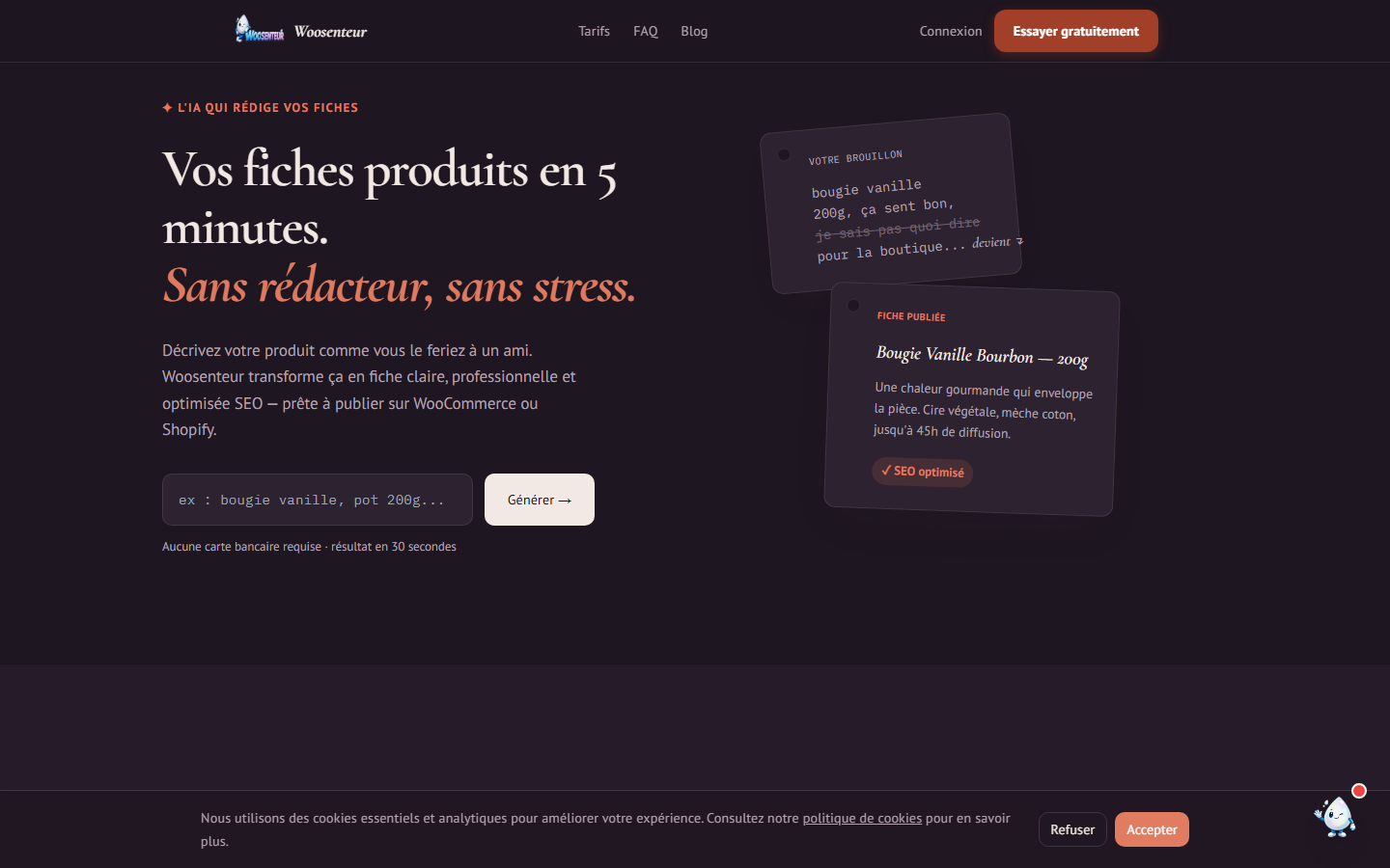Aperçu du site Woosenteur v2